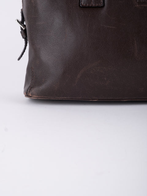 BURBERRY Vintage Dark Brown Shoulder Bag