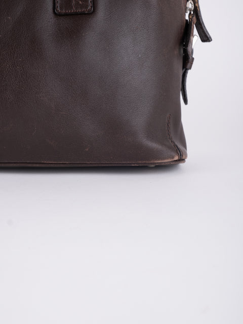 BURBERRY Vintage Dark Brown Shoulder Bag