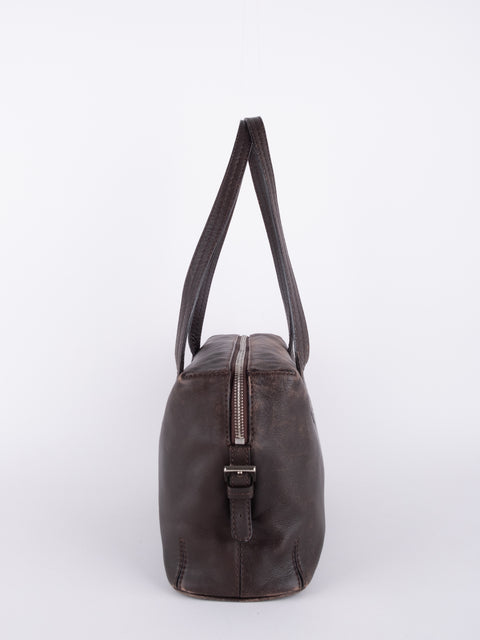 BURBERRY Vintage Dark Brown Shoulder Bag