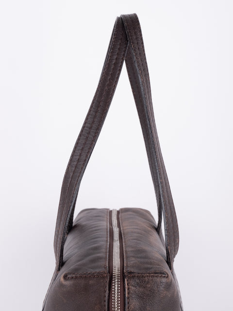 BURBERRY Vintage Dark Brown Shoulder Bag