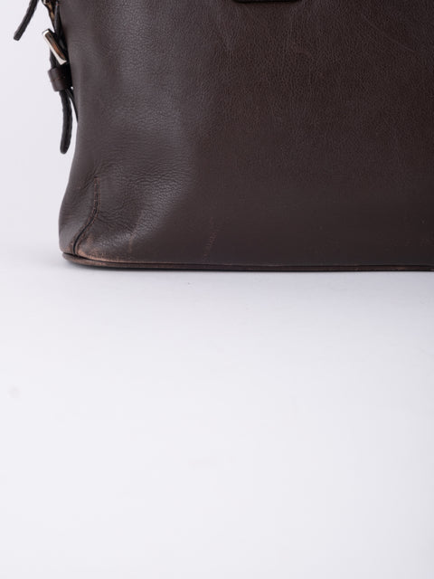 BURBERRY Vintage Dark Brown Shoulder Bag
