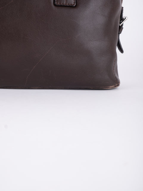 BURBERRY Vintage Dark Brown Shoulder Bag