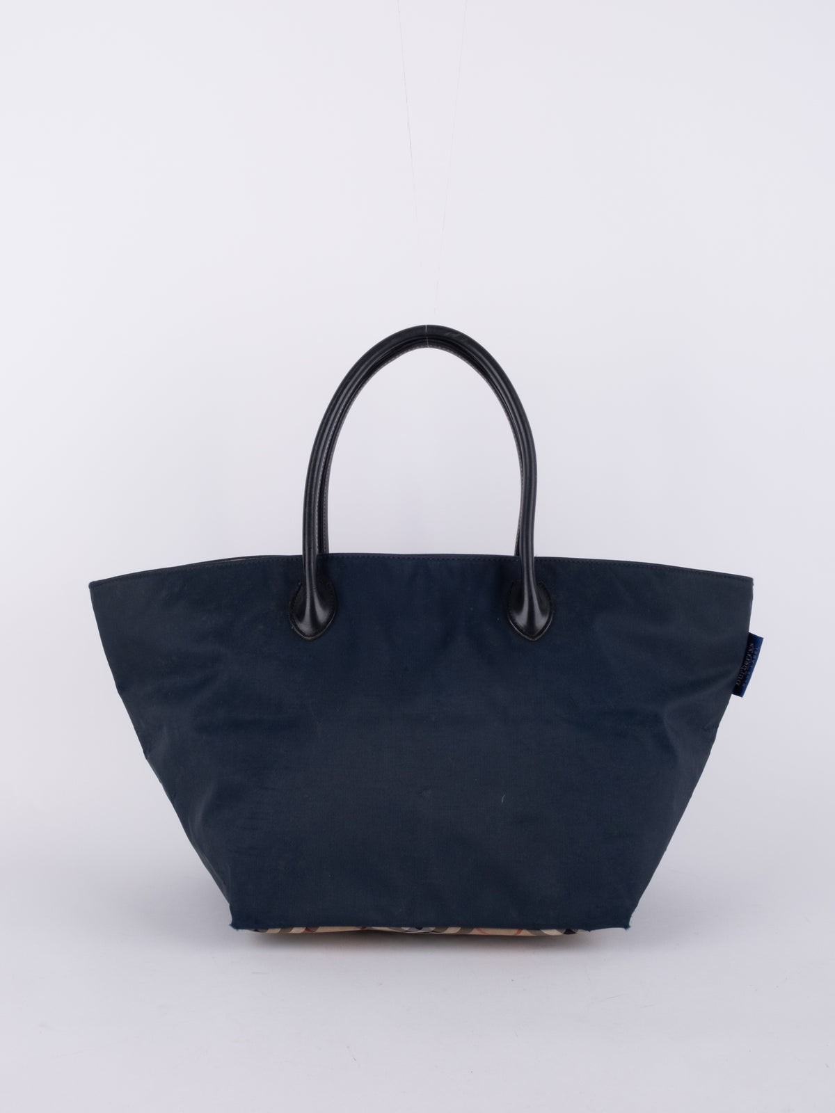 Burberry Navy Nylon Tote Bag