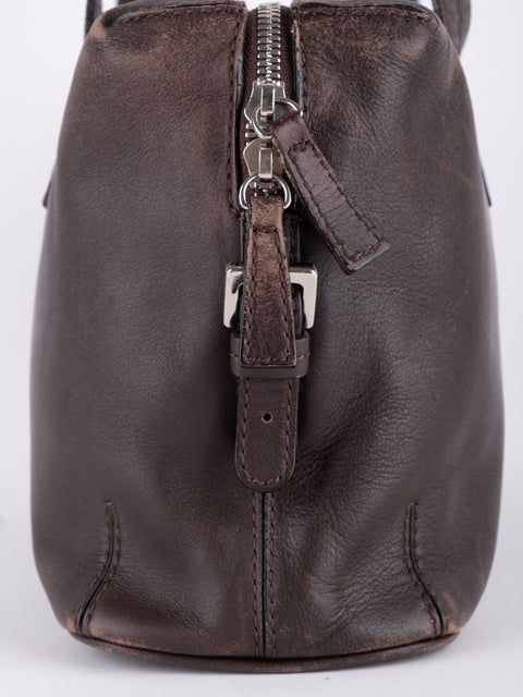 BURBERRY Vintage Dark Brown Shoulder Bag