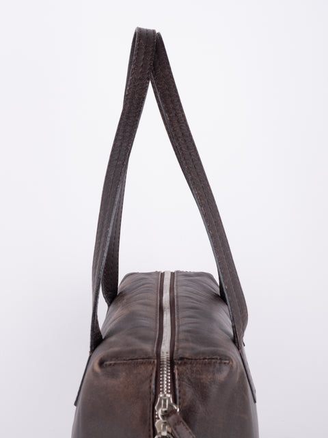 BURBERRY Vintage Dark Brown Shoulder Bag