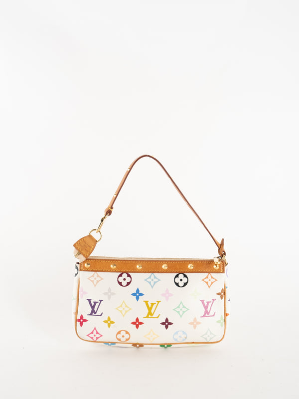 Louis Vuitton Pochette Multicolore Takashi Murakami Shoulder Bag נדיר במיוחד