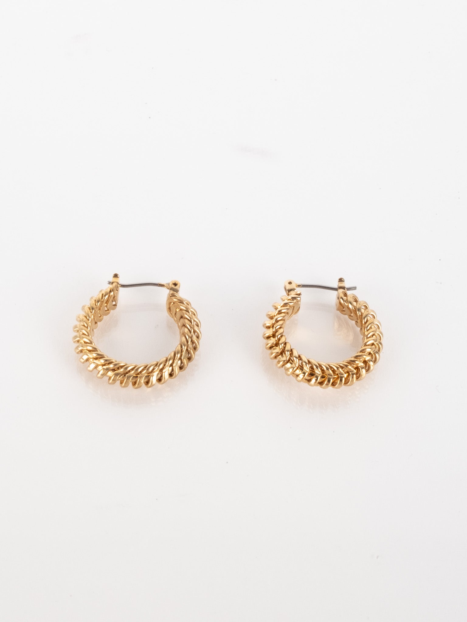 Vintage Gold-Tone Hoop Earrings