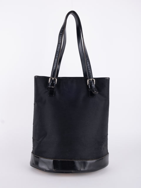 BURBERRY Vintage Black Tall Tote Bag