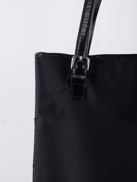BURBERRY Vintage Black Tall Tote Bag