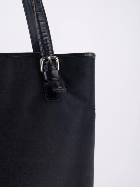 BURBERRY Vintage Black Tall Tote Bag