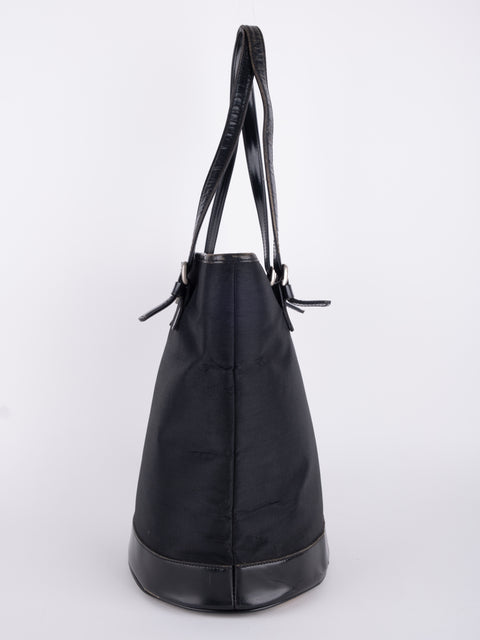 BURBERRY Vintage Black Tall Tote Bag