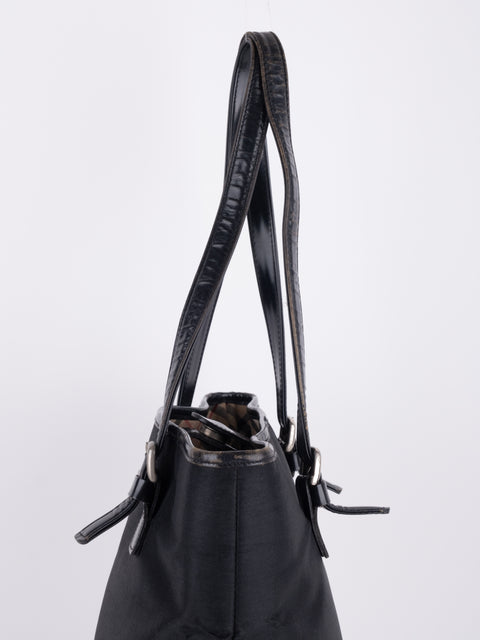 BURBERRY Vintage Black Tall Tote Bag