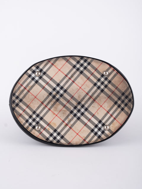 BURBERRY Vintage Black Tall Tote Bag