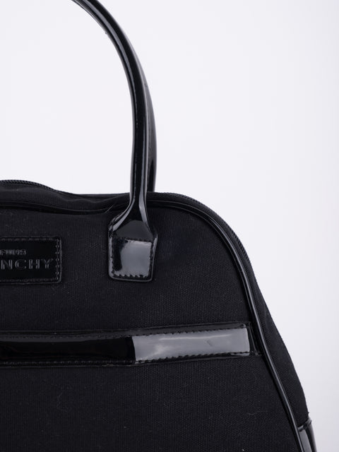 GIVENCHY Vintage Black Structured Top Handle Bag