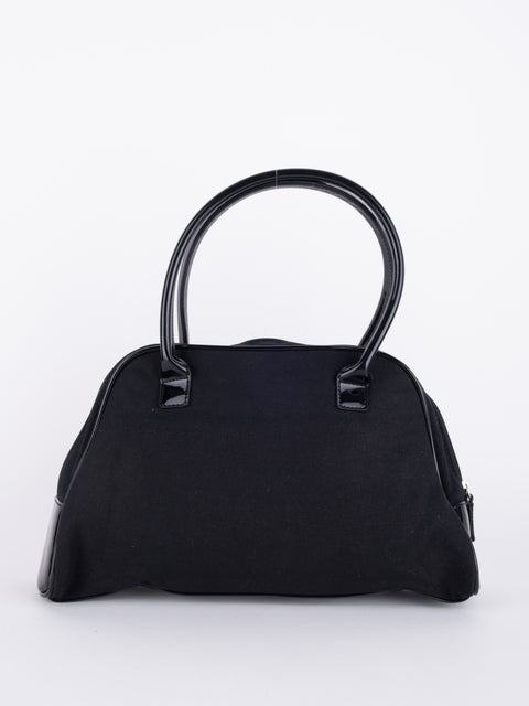 GIVENCHY Vintage Black Structured Top Handle Bag