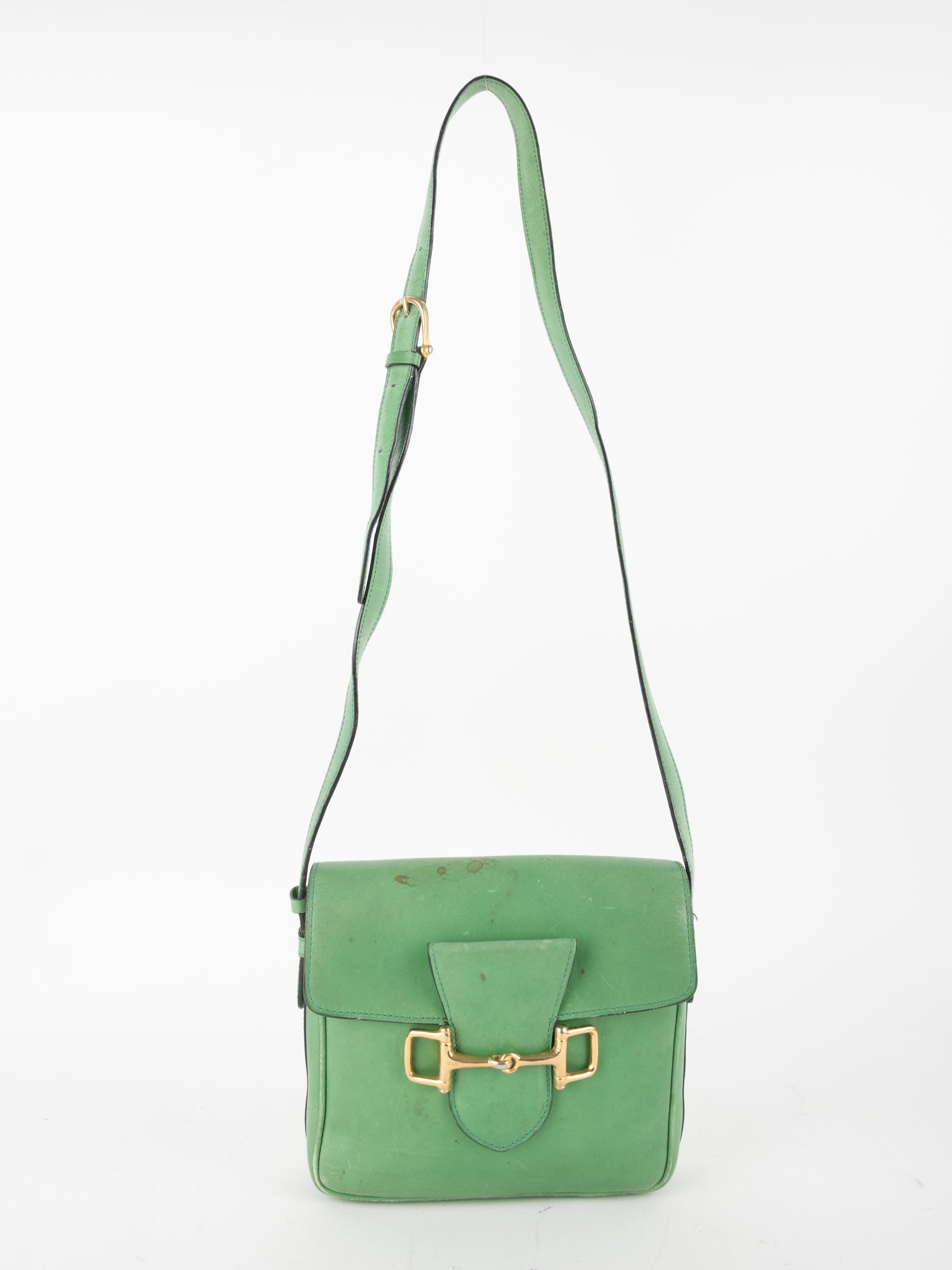 Celine Vintage Leather Crossbody Horsebit Bag