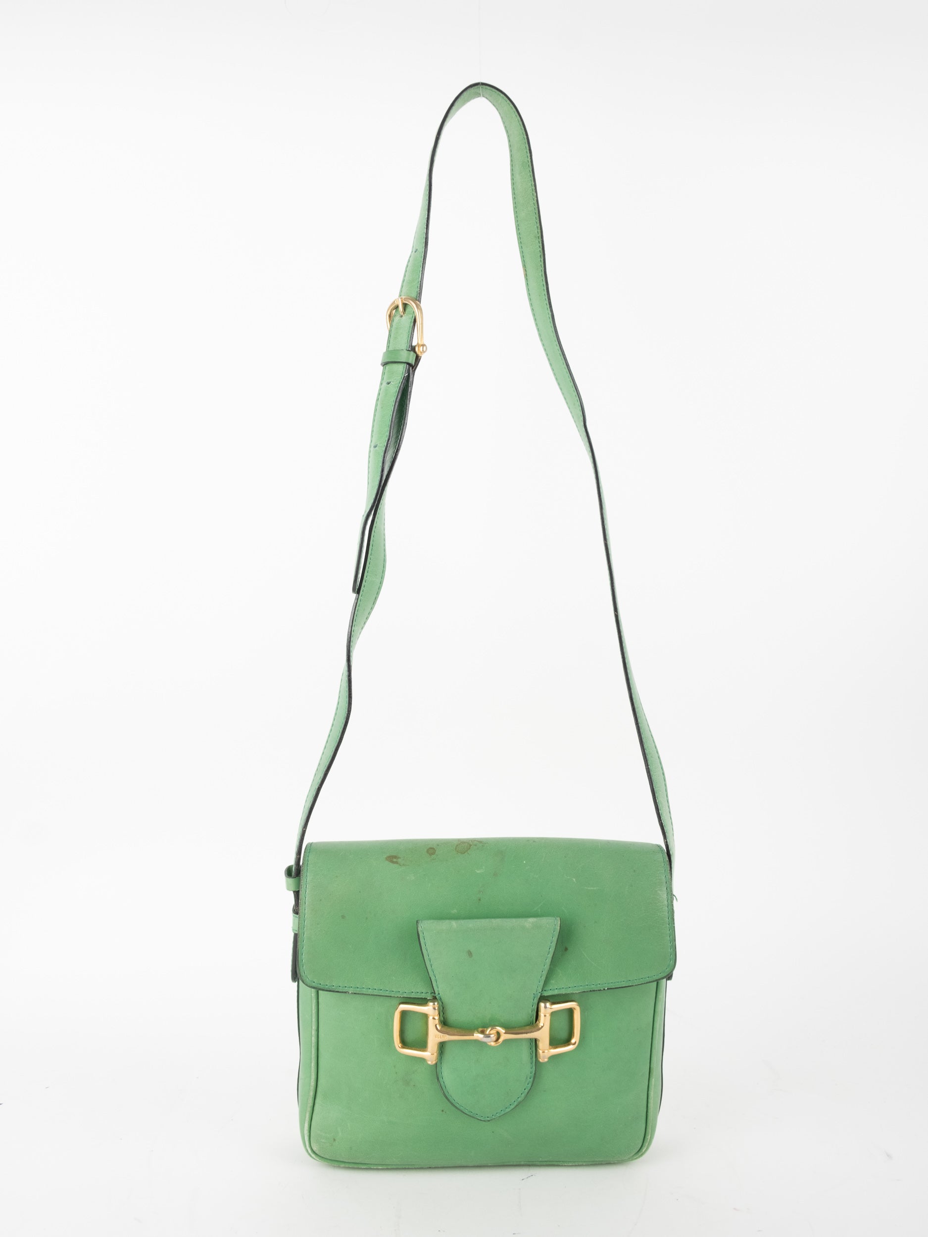 Celine Vintage Leather Crossbody Horsebit Bag