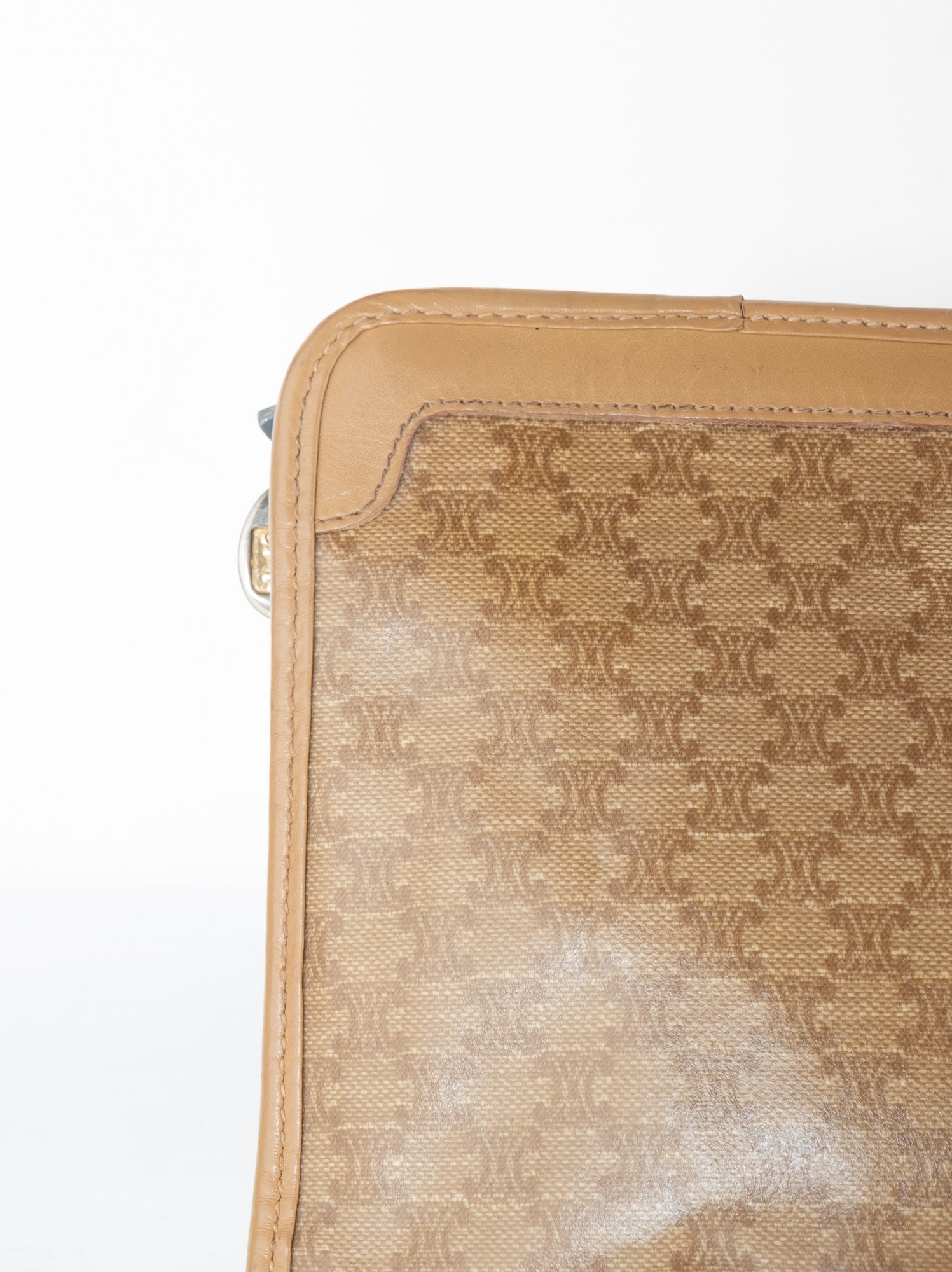 Celine Vintage Brown Macadam Pouch