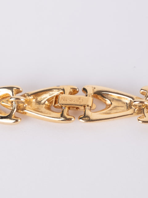 Vintage Gold-Tone V-Shaped Necklace