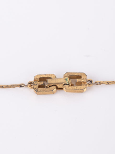 GIVENCHY Vintage Square Pendant Necklace