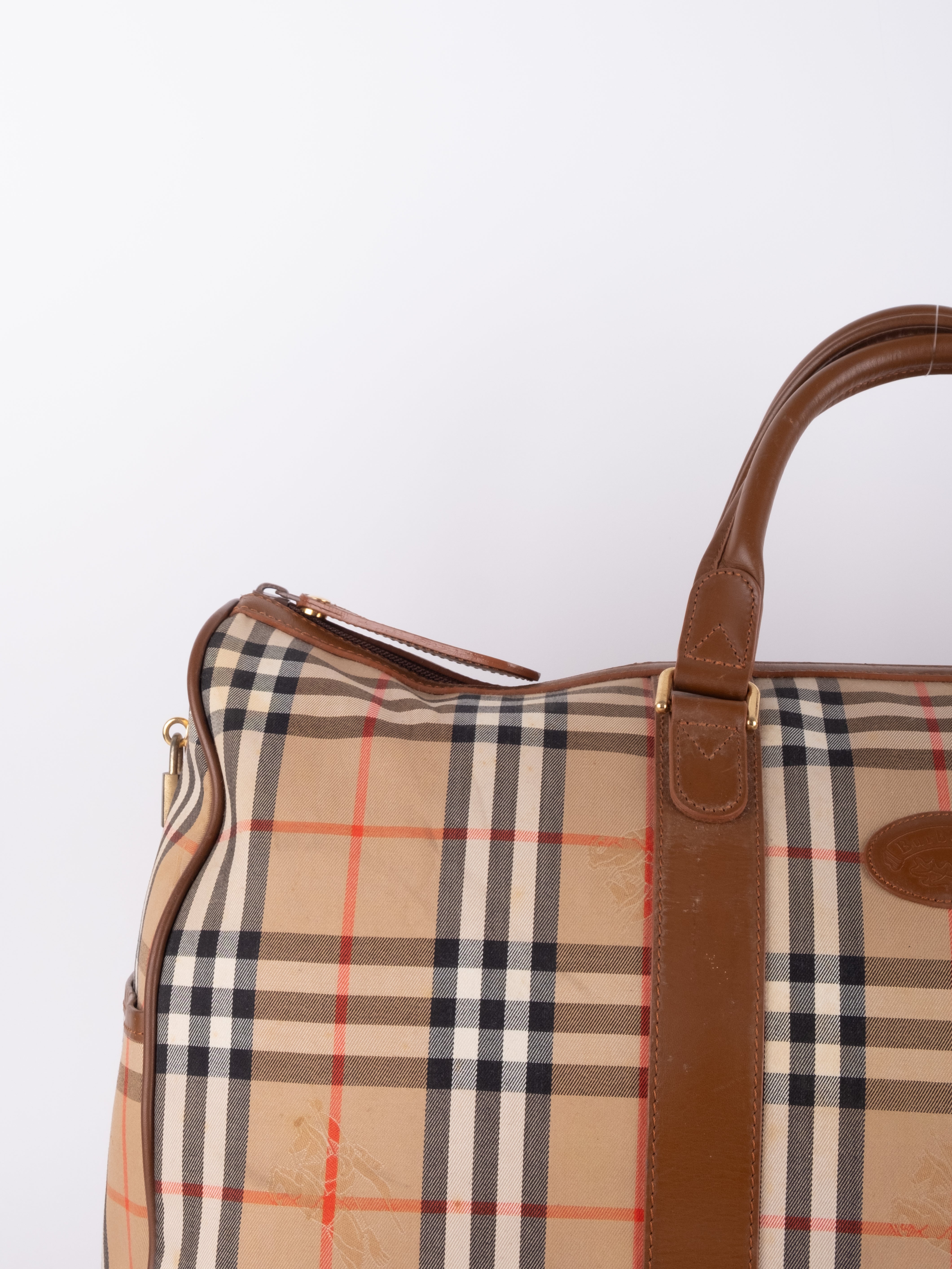 Burberry Vintage Nova Check Boston travel Bag