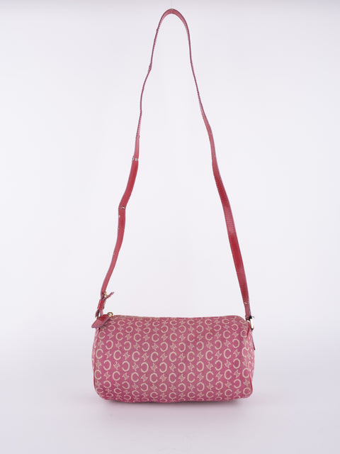 CELINE Vintage Pink Monogram Crossbody Bag