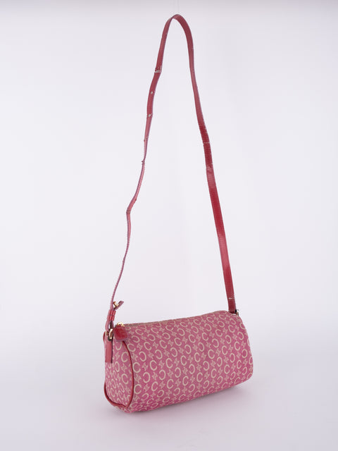 CELINE Vintage Pink Monogram Crossbody Bag