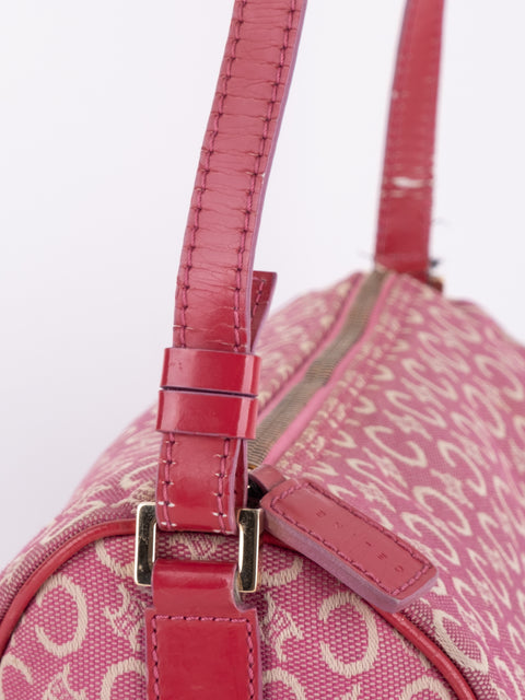 CELINE Vintage Pink Monogram Crossbody Bag