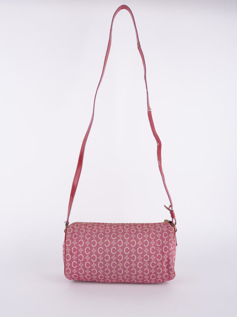 CELINE Vintage Pink Monogram Crossbody Bag
