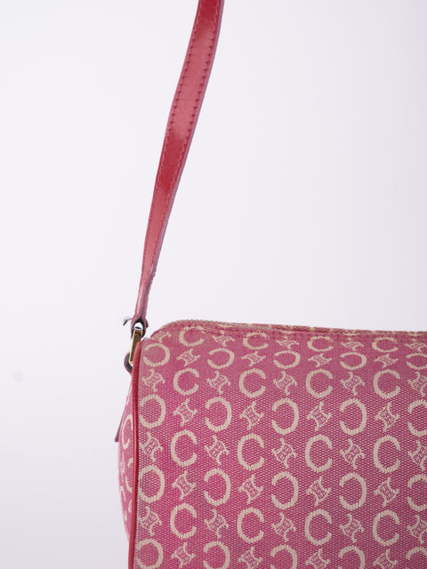 CELINE Vintage Pink Monogram Crossbody Bag