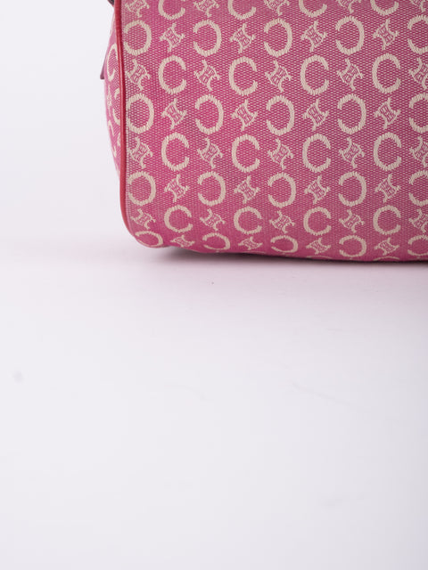 CELINE Vintage Pink Monogram Crossbody Bag