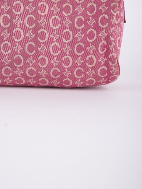CELINE Vintage Pink Monogram Crossbody Bag