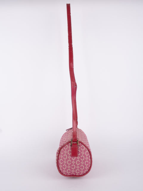 CELINE Vintage Pink Monogram Crossbody Bag