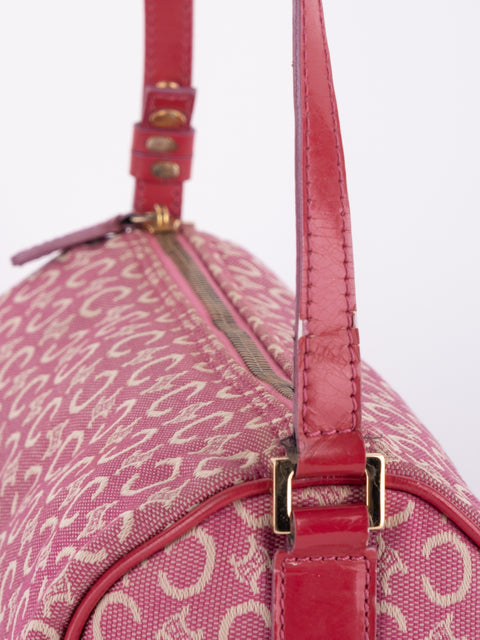 CELINE Vintage Pink Monogram Crossbody Bag