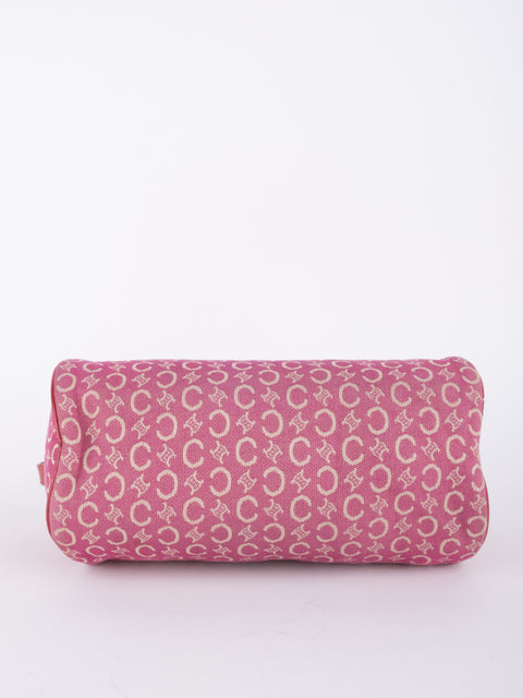 CELINE Vintage Pink Monogram Crossbody Bag