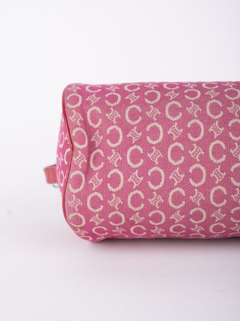 CELINE Vintage Pink Monogram Crossbody Bag