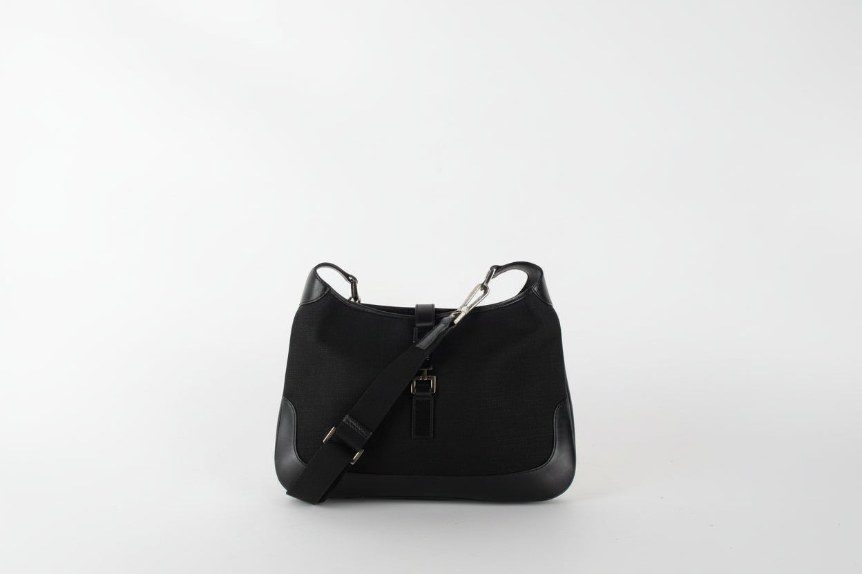 Gucci Jackie Shoulder Bag Black with Crossbody Strap