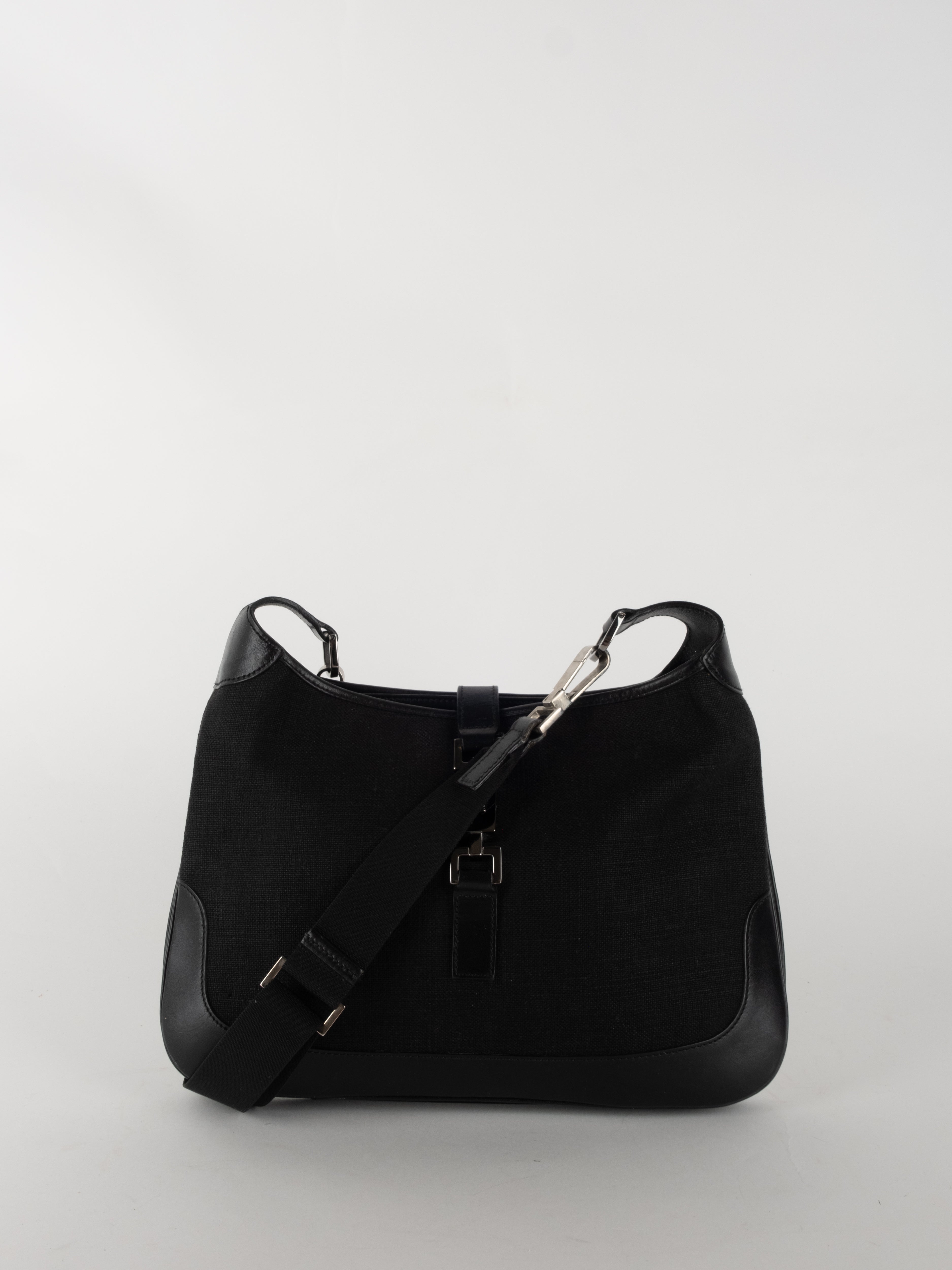 Gucci Jackie Shoulder Bag Black with Crossbody Strap