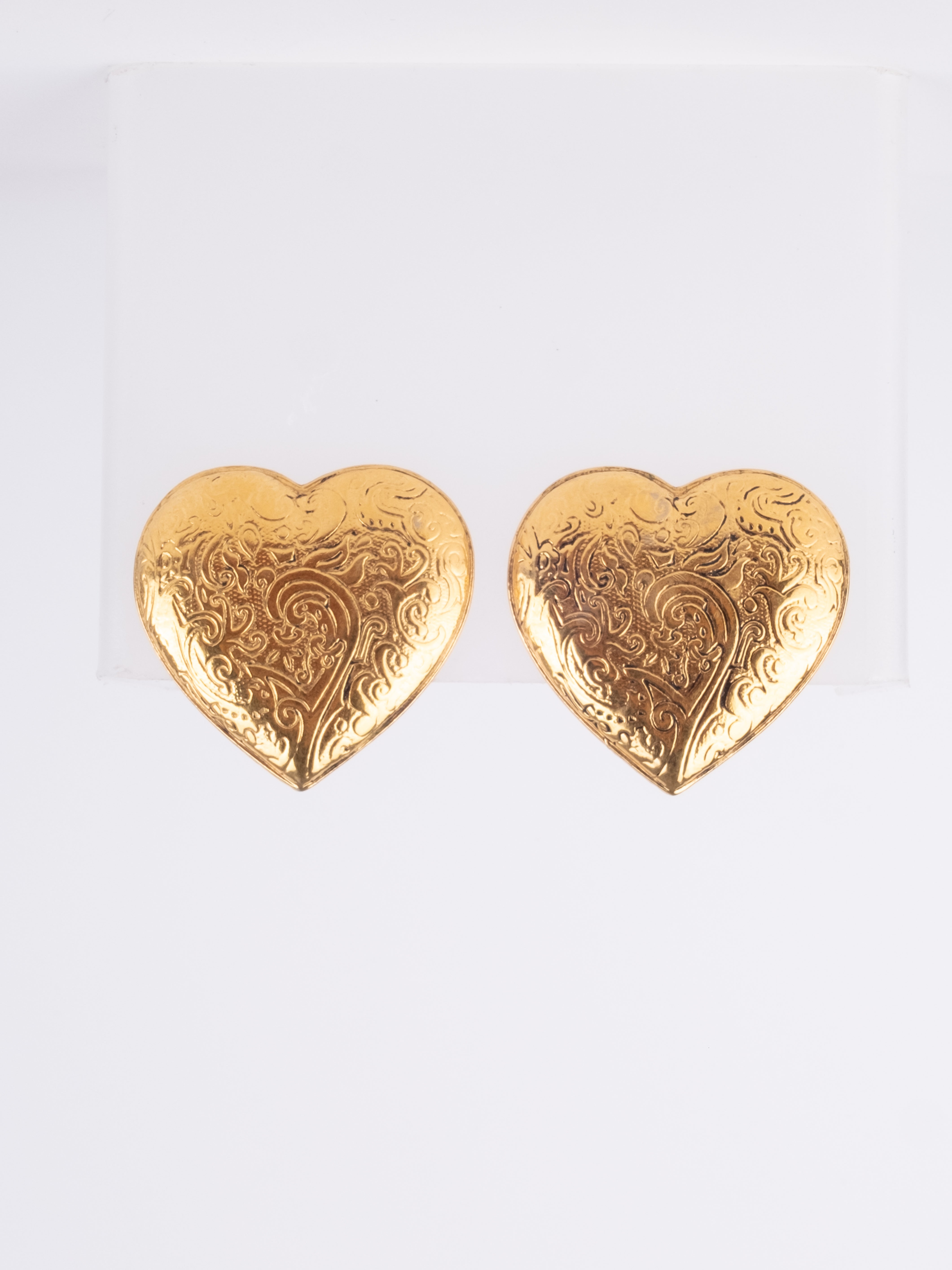 Saint Laurent Large Heart Clip Earrings