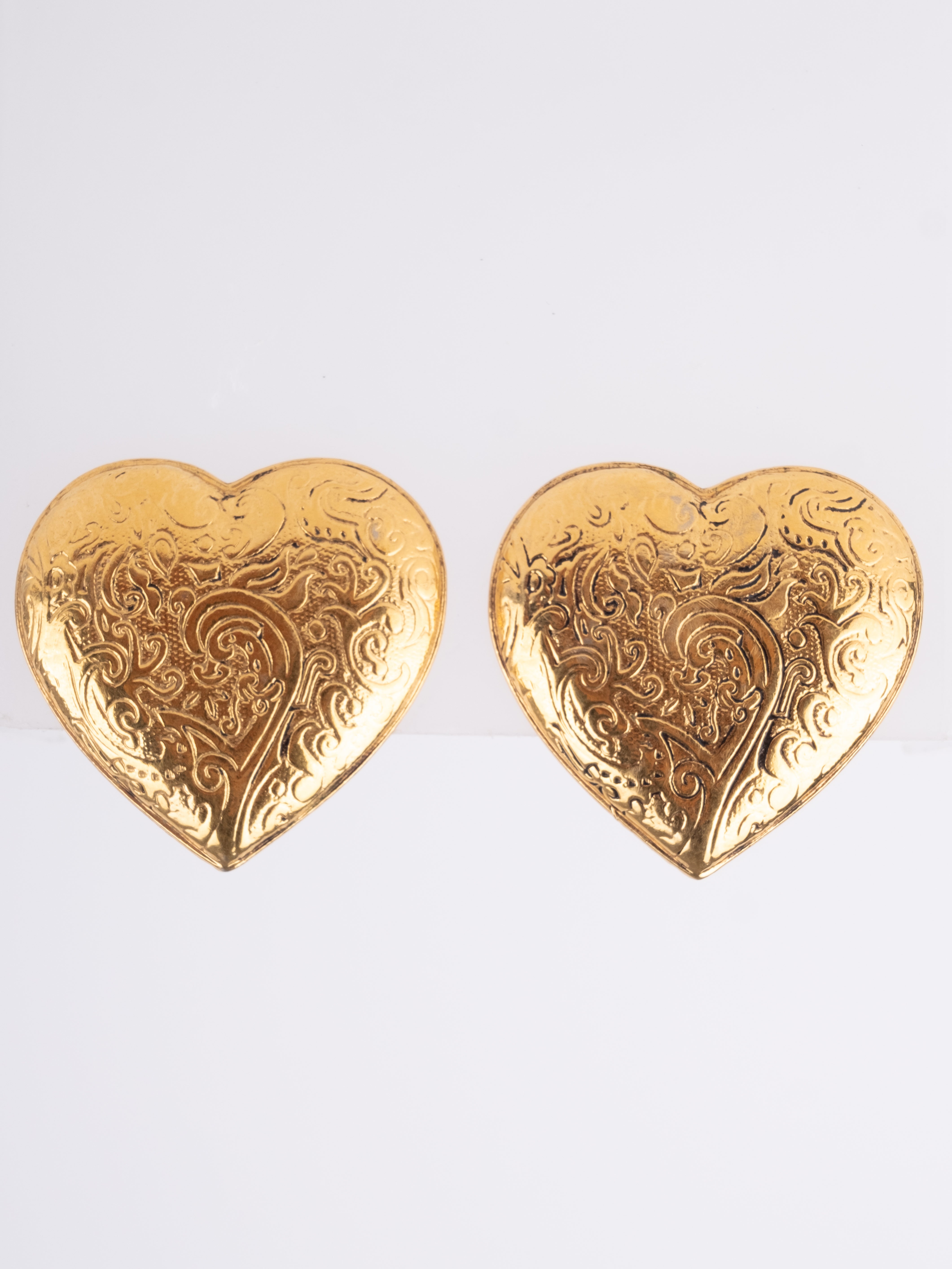 Saint Laurent Large Heart Clip Earrings