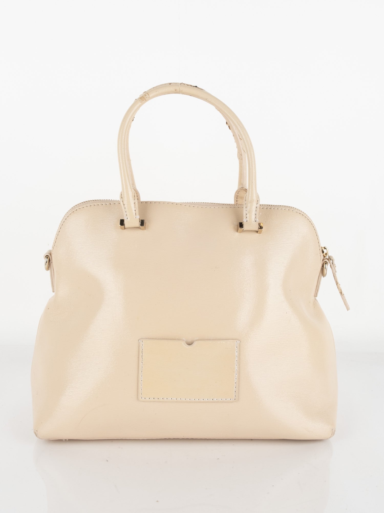 Kate Spade Ivory Patent Leather Satchel