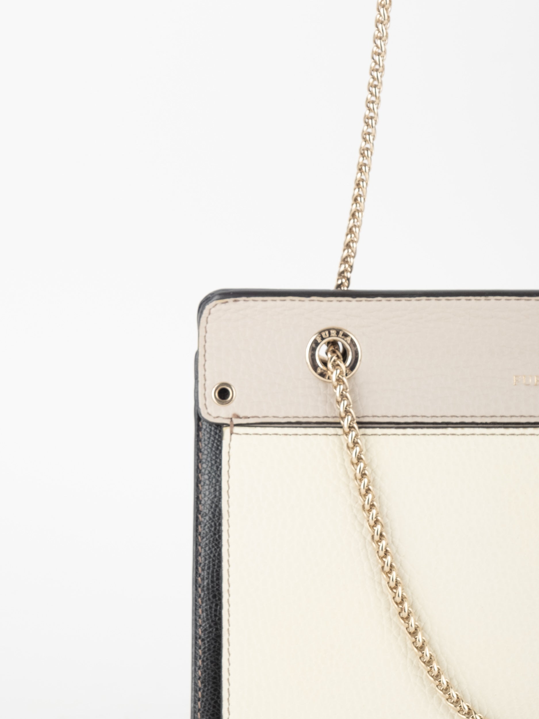 FURLA Leather Chain Shoulder Bag