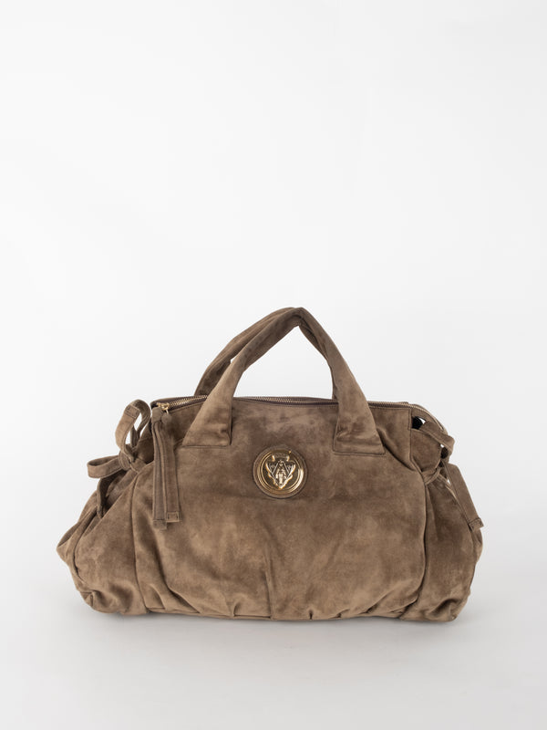 Gucci Velvet Handbag Brown