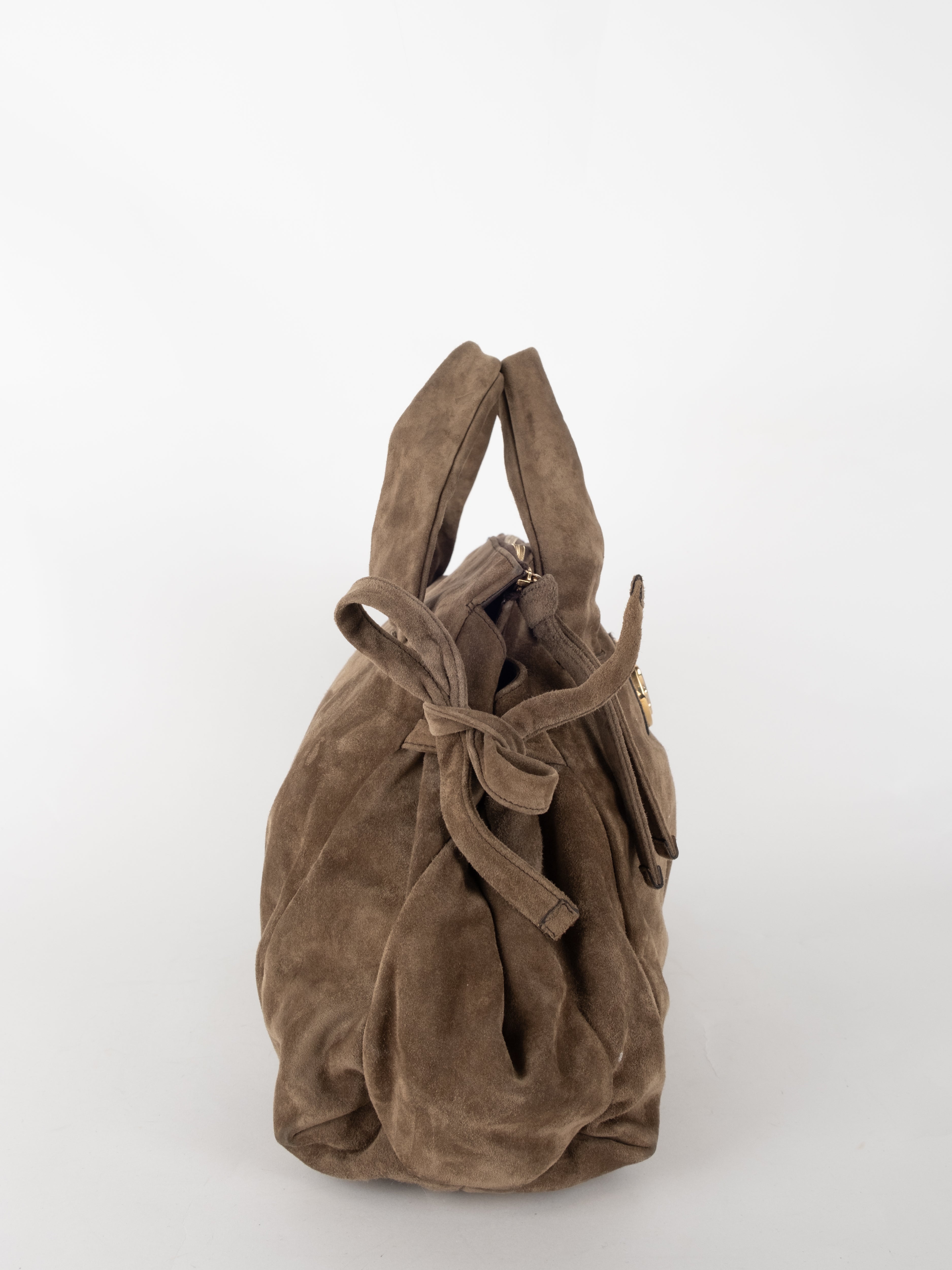 Gucci Velvet Handbag Brown