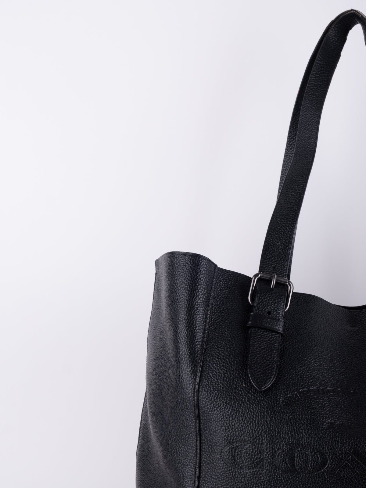 Coach Black Leather Tote Bag
