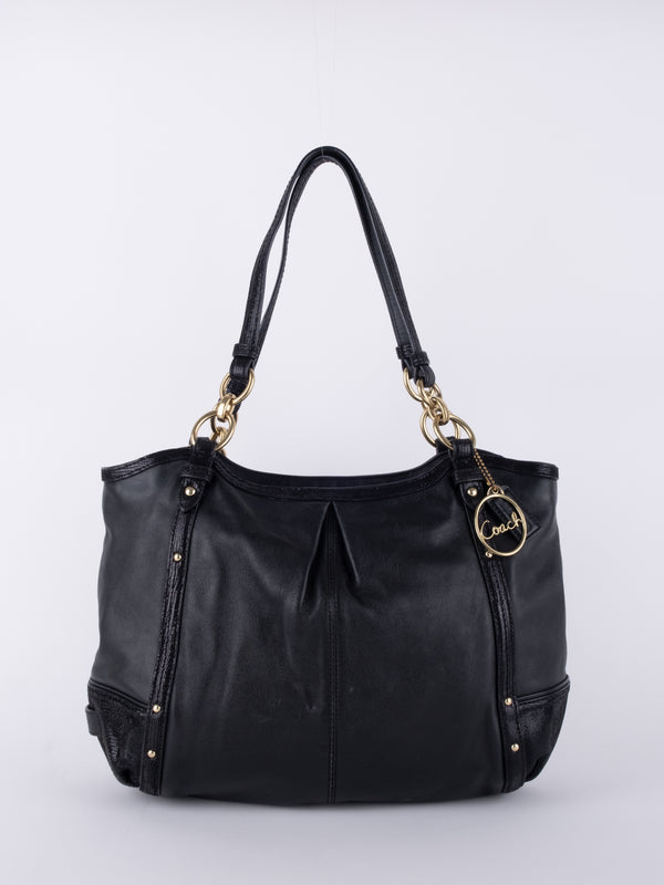 Coach Black Leather Shoulder Bag
