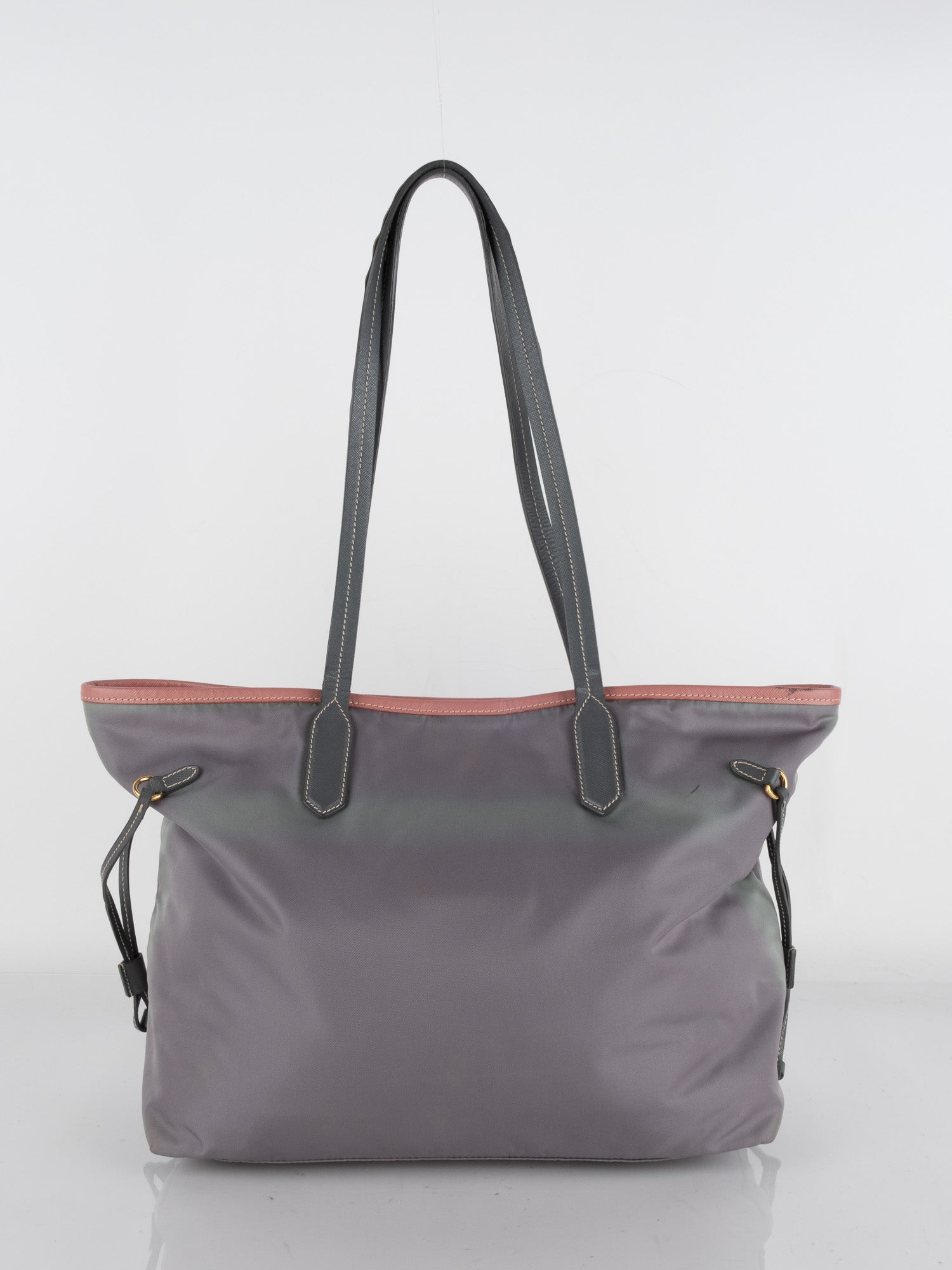 Prada Gray Nylon Tote Bag