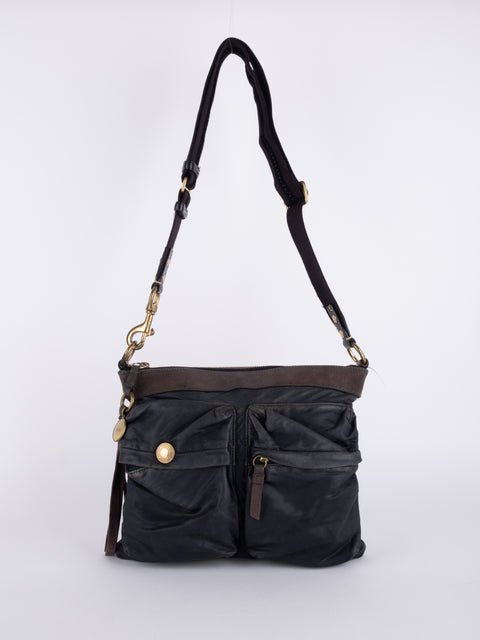 COACH Vintage Black Buckle Crossbody Bag