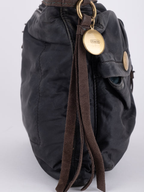COACH Vintage Black Buckle Crossbody Bag