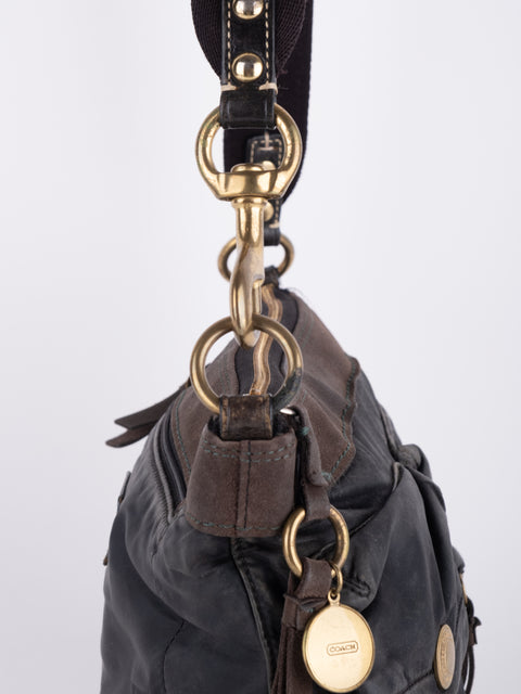COACH Vintage Black Buckle Crossbody Bag